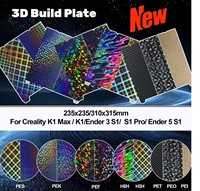 Creality K1 Max Build Plate 3Dprinter  Heat Paper Creality k1 Build Plate Smooth H1H PEO PET Texture PEI Sheet 235x235 310x315mm