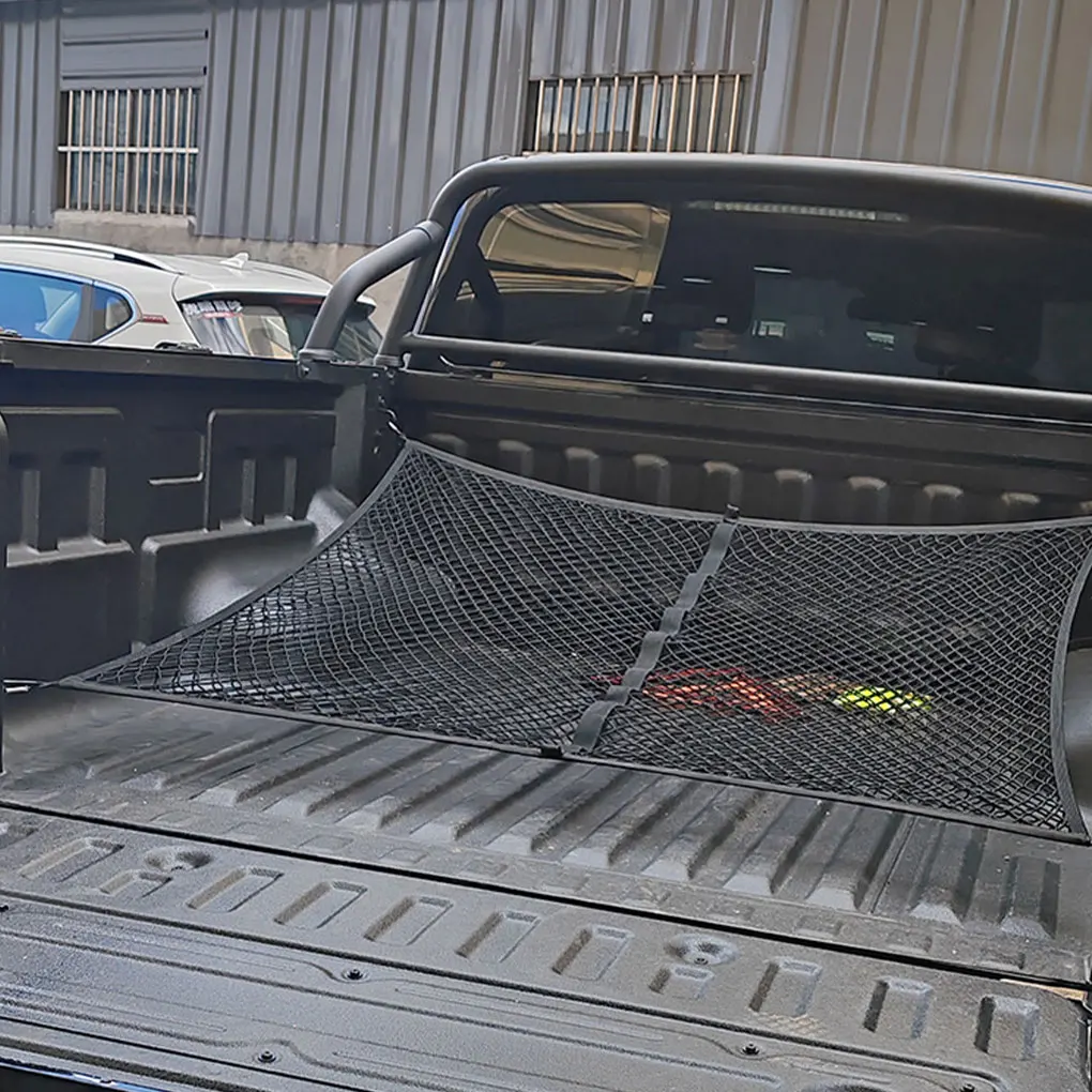 Universal 120 ซม.x 120 ซม.ขนาดใหญ่ Cargo สุทธิตาข่ายไนลอนยืดหยุ่นกระเป๋าเดินทาง Cargo Storage Pickup Tidy สุทธิสําหรับ Van SUV รถบรรทุกตาข่ายสุทธิ