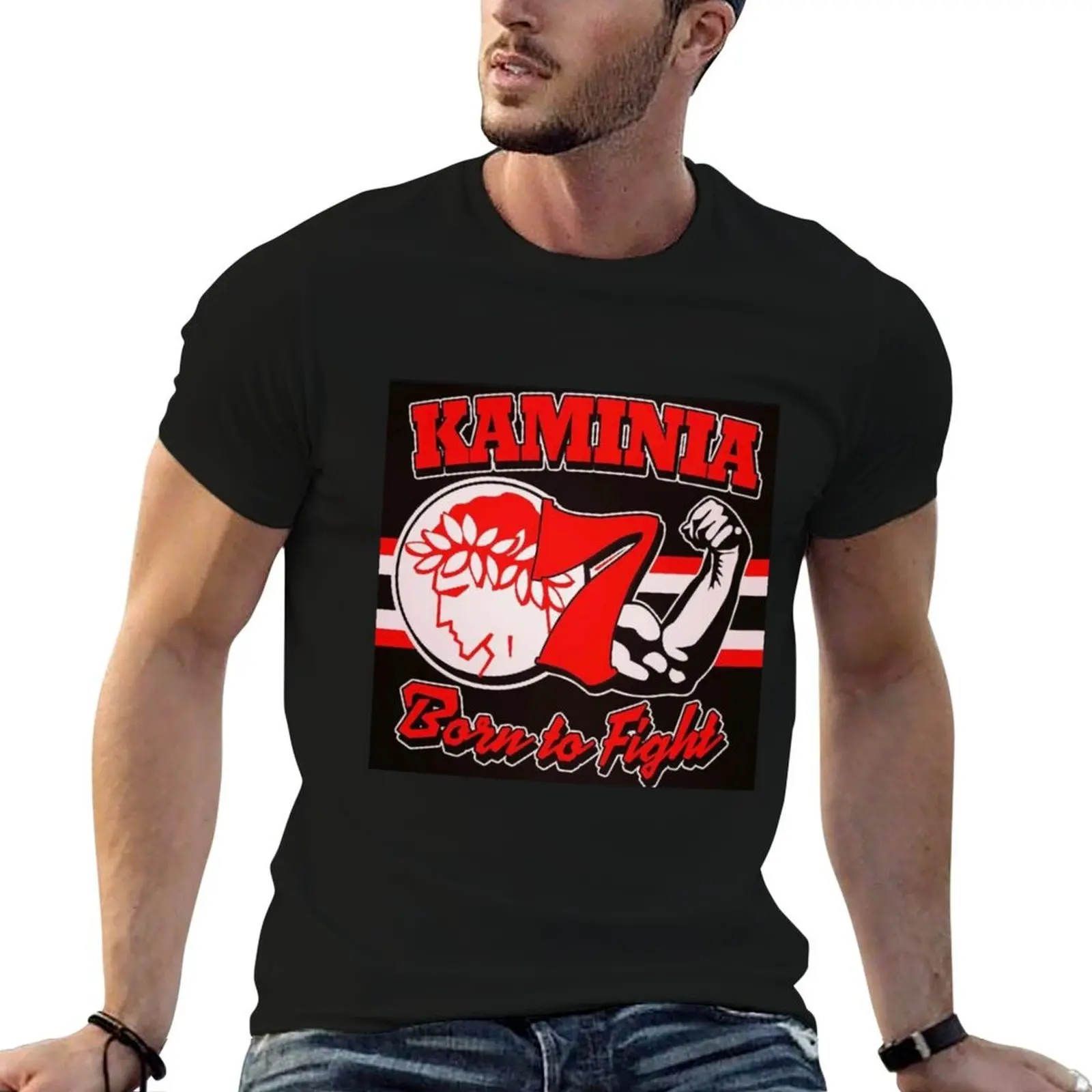 Olympiakos Gate 7 Kaminia T-Shirt cute clothes oversized t shirt Men's clothing