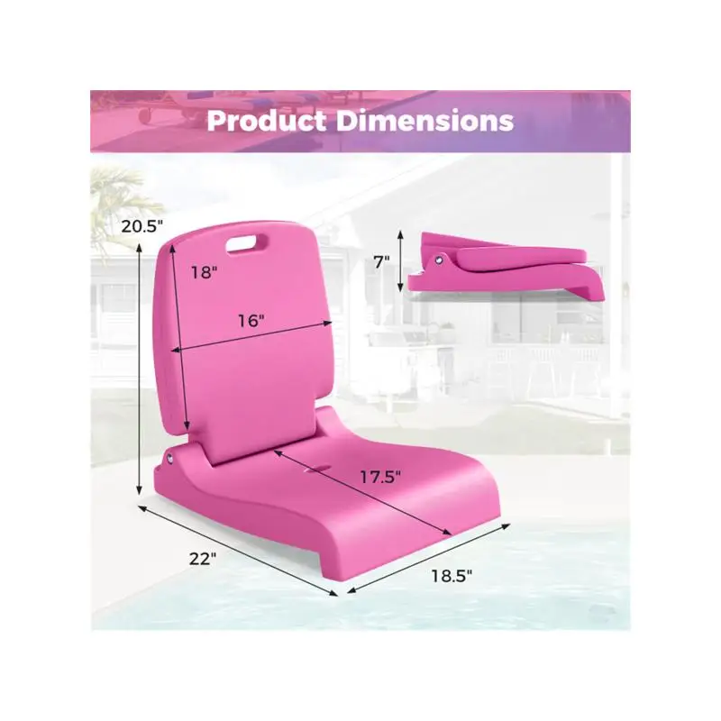 كراسي حمام سباحة خارجية قابلة للطي باللون الوردي للاسترخاء وحمامات الشمس