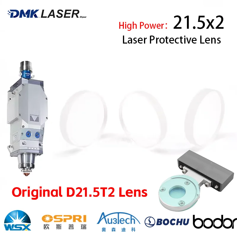 21.5x2 High Power 8KW/15KW Laser Cutting Protective Windows Lens D21.5T2 Fused Quartz Lens For Precitec ProCutter WSX Ospri BOCI