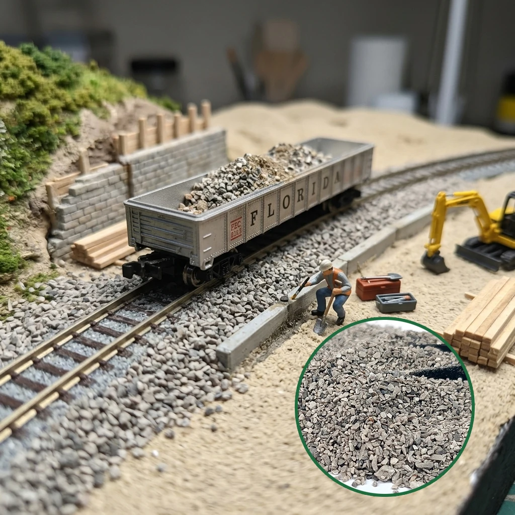 100G Simulation Train Model Track Ballast Gravel Realistic Stone DIY Micro Landscape Sand Table Railway Cornerstone Materials