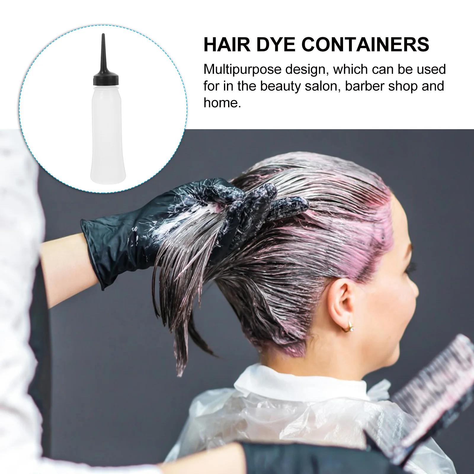 

3 шт. многоразовые бутылки с отжиманием, пустые бутылки с аппликатором со шкалой, тонкий наконечник для красивого салона, аппликатор для лосьона, измерение цвета