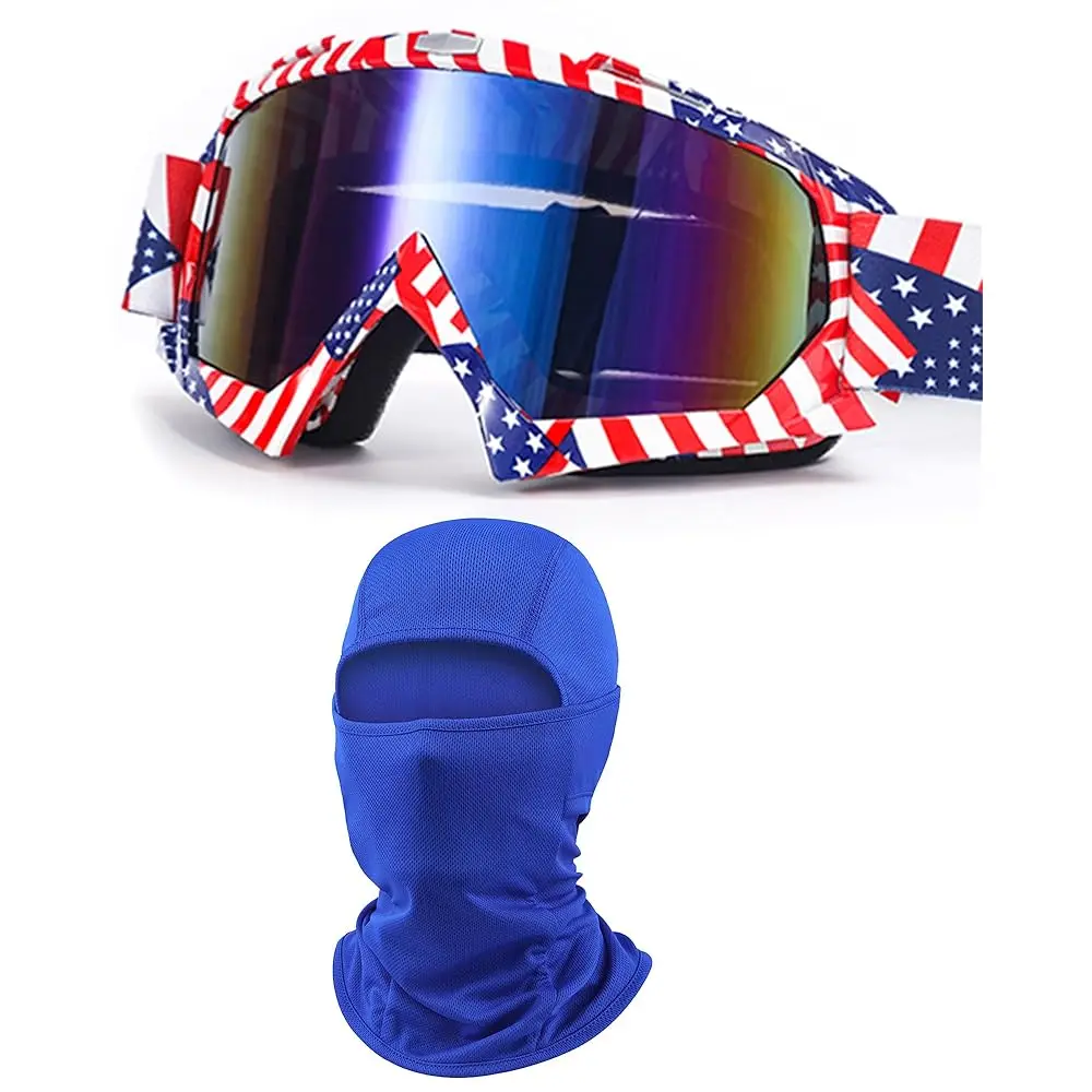 

Free Shipping Sand Motocross Mountain Bike Goggles with Balaclava for Women Men Youth, Dirt Bike ATV MX MTB Racing Safty Glasses