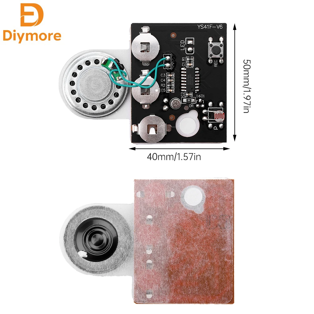 Lichtsensor-Version, Sprachaufzeichnung, Audiowiedergabemodul, DIY-Grußkarten-Chip, 30-Sekunden-Soundmodul für Geschenkbox, handgefertigt