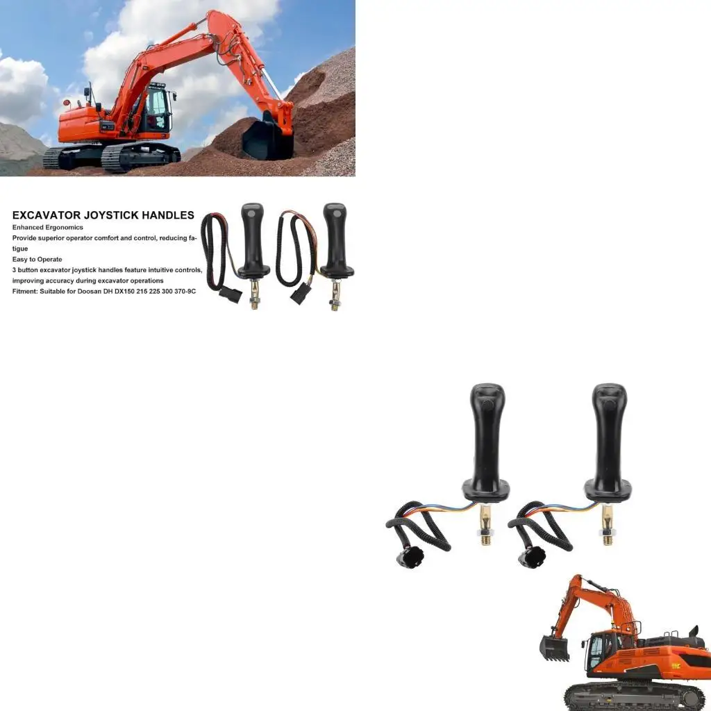 

Aluminum Excavator Joystick Handles 3 Button Control for DX Series