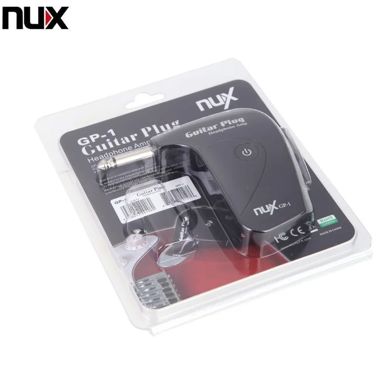 NUX GP-1 Portable Guitar Plug Headphone Amp with Classic Rock British Distortion