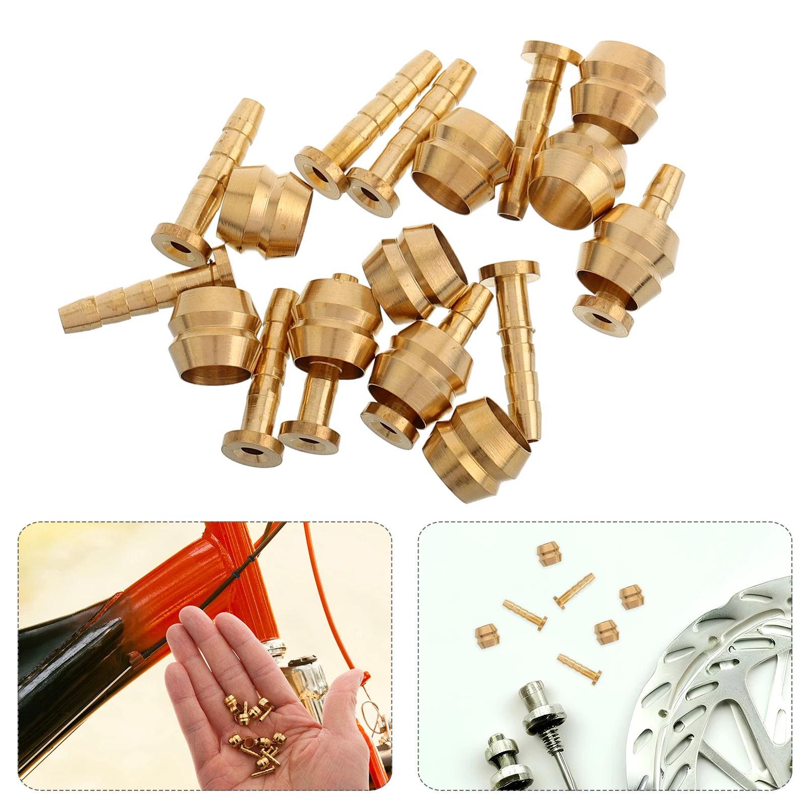 

10 set Bicycle Brake Hose Olive Insert Mountain Bike Accessories Hydraulic Disc Brake Connector Replacement Tool Durable Easy