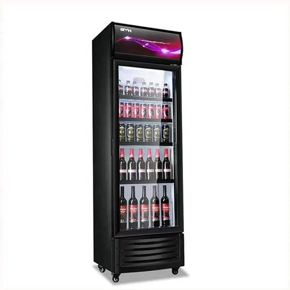 

Global wholesale refrigerated display cabinet Convenience store fresh-keeping beverage cabinet supermarket vertical freezer