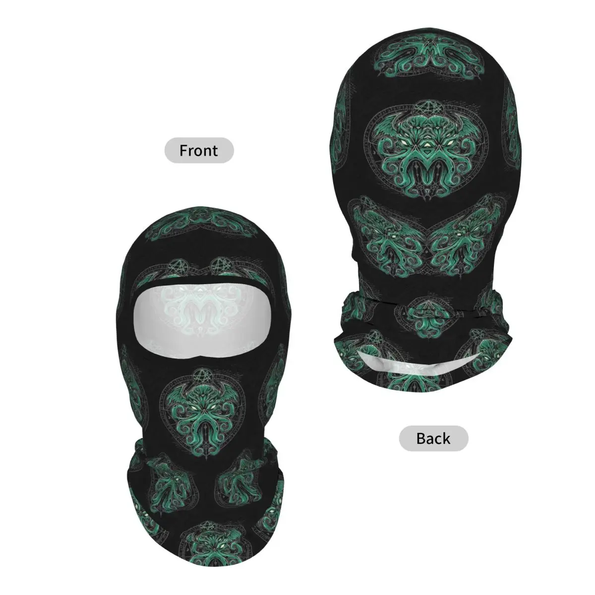Lovecraft Great Cthulhu Breathable Thin Balaclava Full Face Mask Sun Protection Neck Gaiter For Motorcycle Cycling
