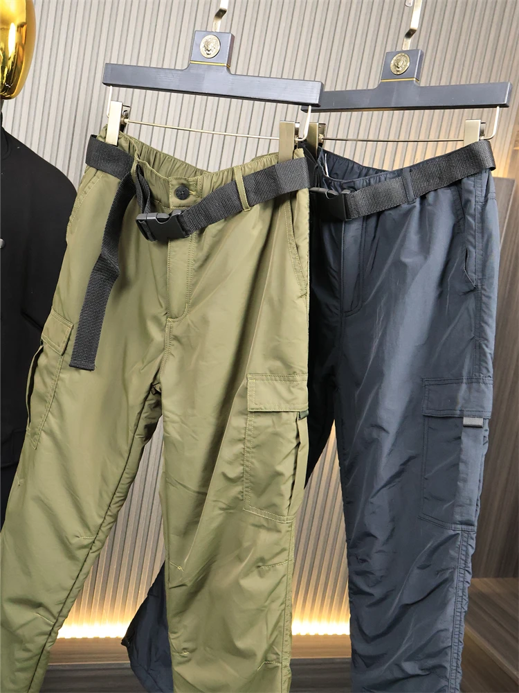 

Thiened Fce Outdoor Functional Autumn Winter Men's Color Big ket Casual Elastic Waist Straight Leg Casual Pants