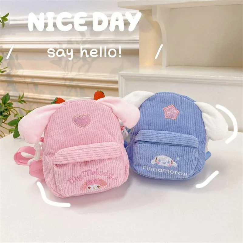 

Kawaii Sanrio плюшевая сумка My Melody Kuromi сумка с мультяшными животными милые сумки-тоут для хранения Cinnamoroll для женщин и девочек подарки на день рождения