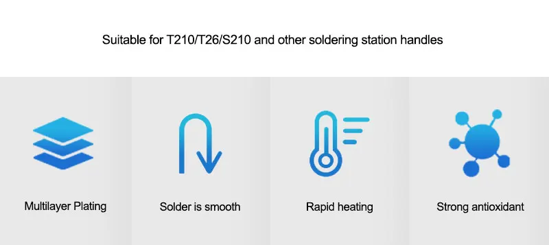 SUNSHINE C210 Integrierte Lötkolbenspitzen, Handy-Reparatur, Heizkern, effiziente Wärmeleitung, Temperaturwiederherstellung – Detail 2