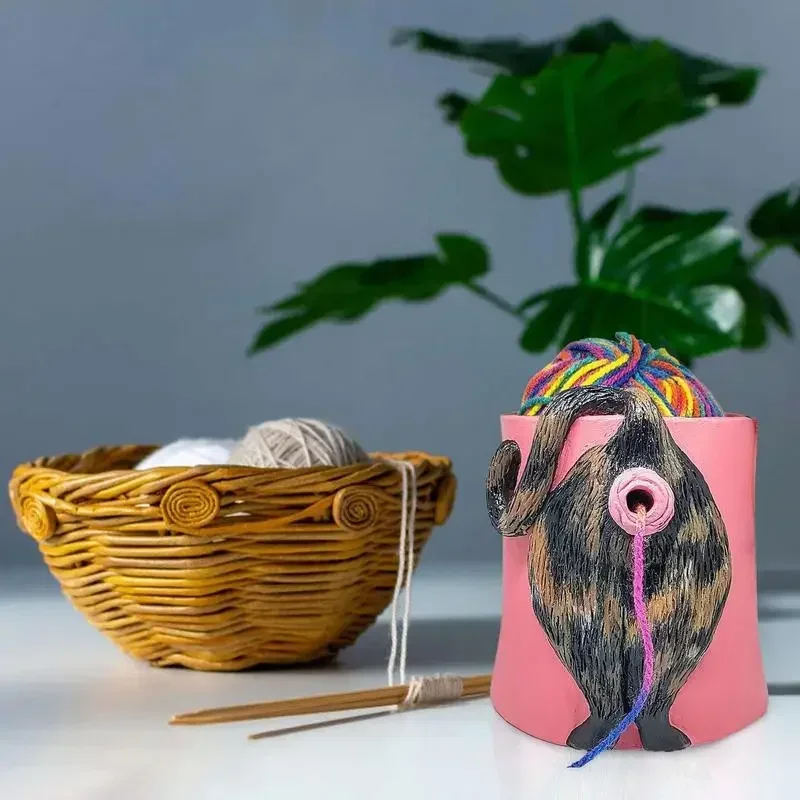 

Hand Crochet Yarn Bowl DIY Tool Knitting Accessories Yarn Bowl Hand Craft Storage Bowls Knitting Holder Crochet Hooks Yarn Prank