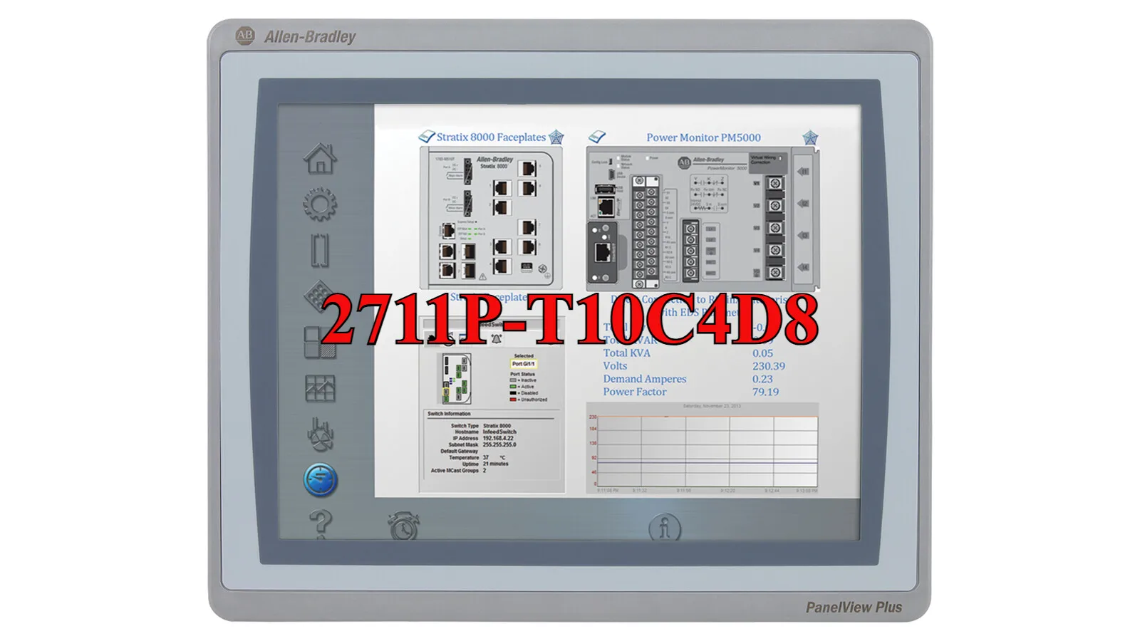 

Герметичный блок питания постоянного тока Bradley 2711P-T10C4D8 PanelView Plus, новый!