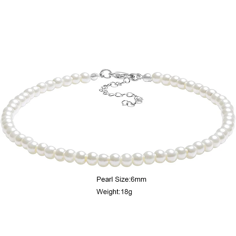 Mode Multilayer Elegante Weiße Perle Kragen Choker Halskette Für Frauen Perlen Handgemachte Hochzeit Banguet Halskette Vintage-Schmuck – Detail 9