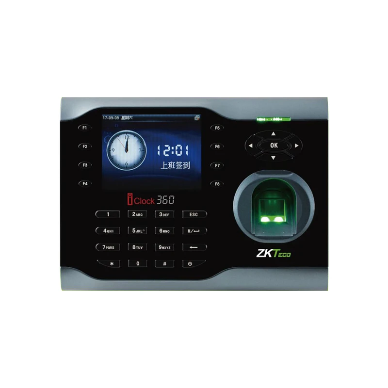ZK Teco Iclock360 Employee Time Attendance System Biometric Fingerprint Scanner Time Clock Machine With Wifi Access Control