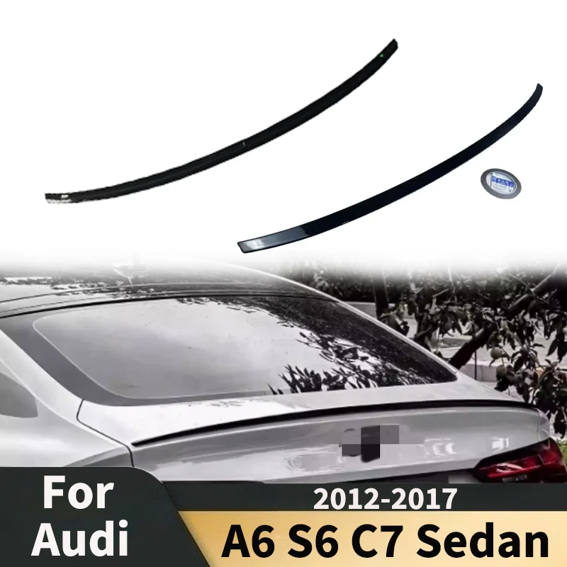 

Rear Trunk Boot Lip Spoiler for Audi A6 S6 C7 2012-2017 Sedan S Syle Car Tail Fin Splitter Wing Lid Bodykit Tuning Accessories