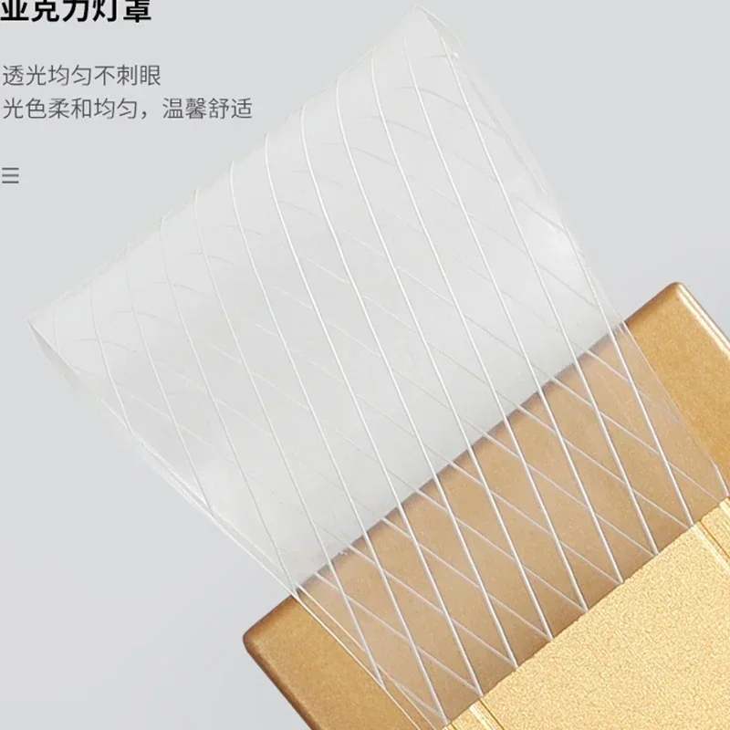 

Modern Fashion Nordic Acrylic Aluminum Wall Bedside Lamp Warm Light Lustre Simple Home Living Dining Room Decor