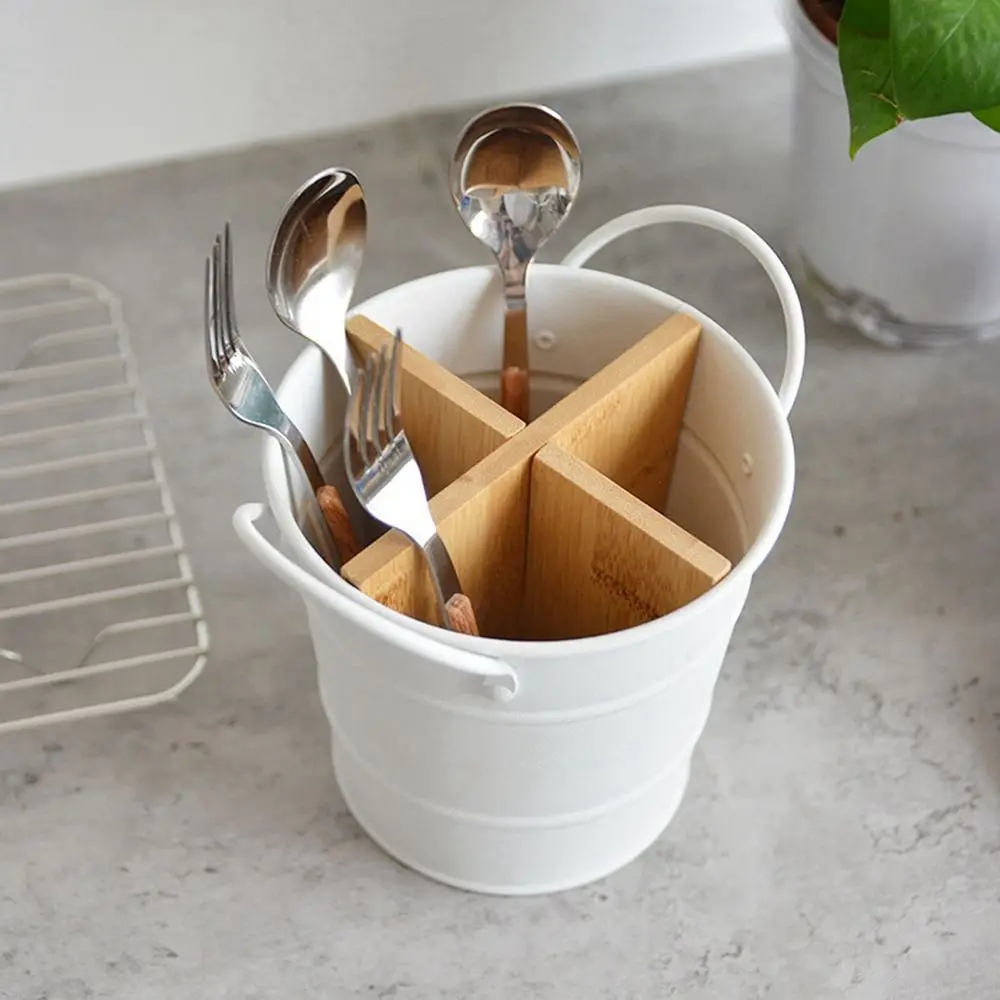 

Kitchenware Storage Shelf Kitchen Storage Bucket Spoon Stand Cutlery Organizer Bamboo Tableware Holder Chopstick Holder
