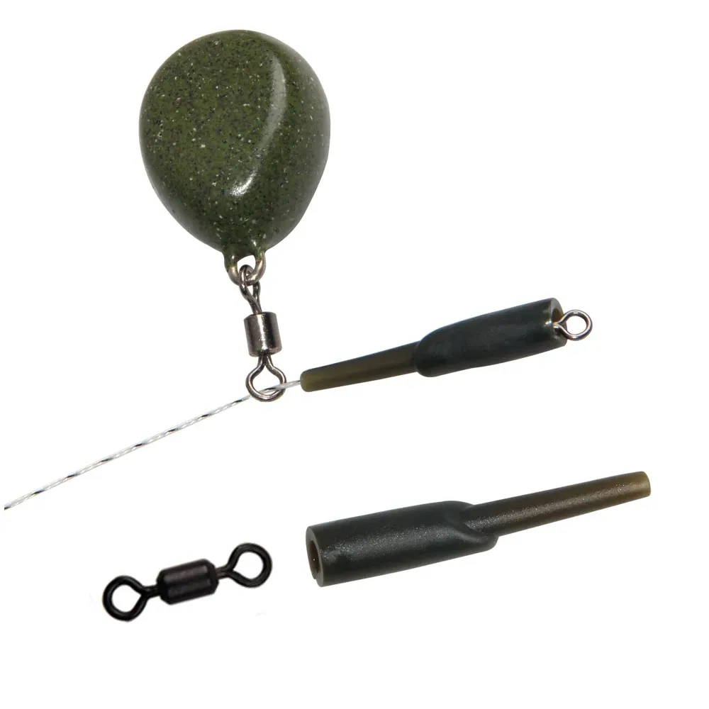 40Pcs Carp Fishing Safe Zone Run Rig Tackle Rubber Chod Buffer Beads and Rolling Swivels Connector Carp Fishing Accessories