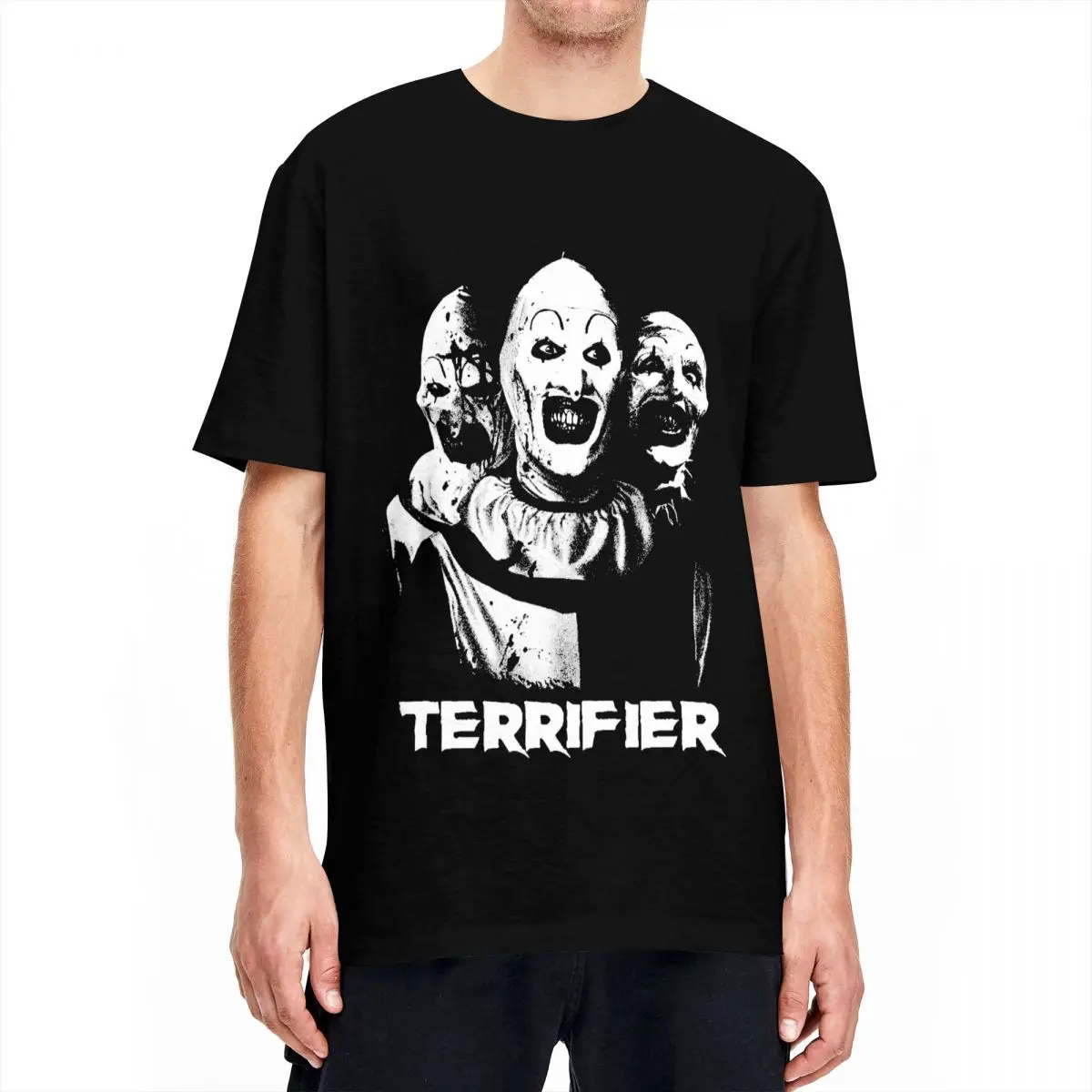 Terrifier Clown Horror Movie T Shirt Men Women\'s 100% Cotton Novelty T-Shirts O Neck Tees Short Sleeve Clothing Printed