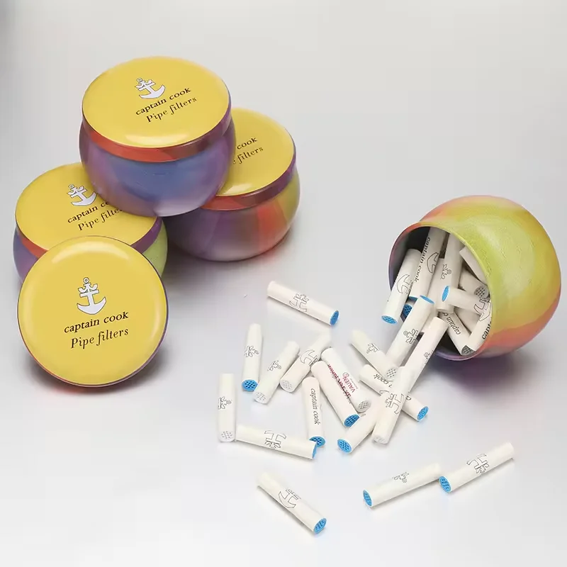 50pcs 6mm/ 8mm Ceramic Filter Tips with Activated Charcoal Universal Pipe & Cigarette Mouthpiece Filters for Smoking Accessories
