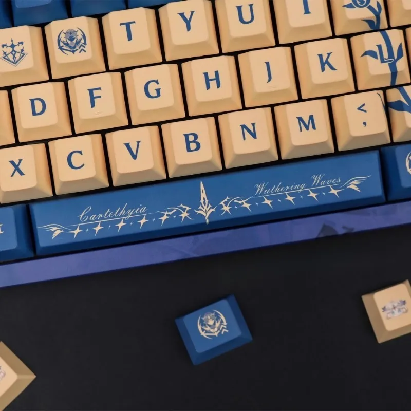 Anime Cartethyia Theme Keycaps Cute PBT Sub Keycap Cherry Profile Custom Gaming Key Caps for Mechanical Keyboard Accessory Gift