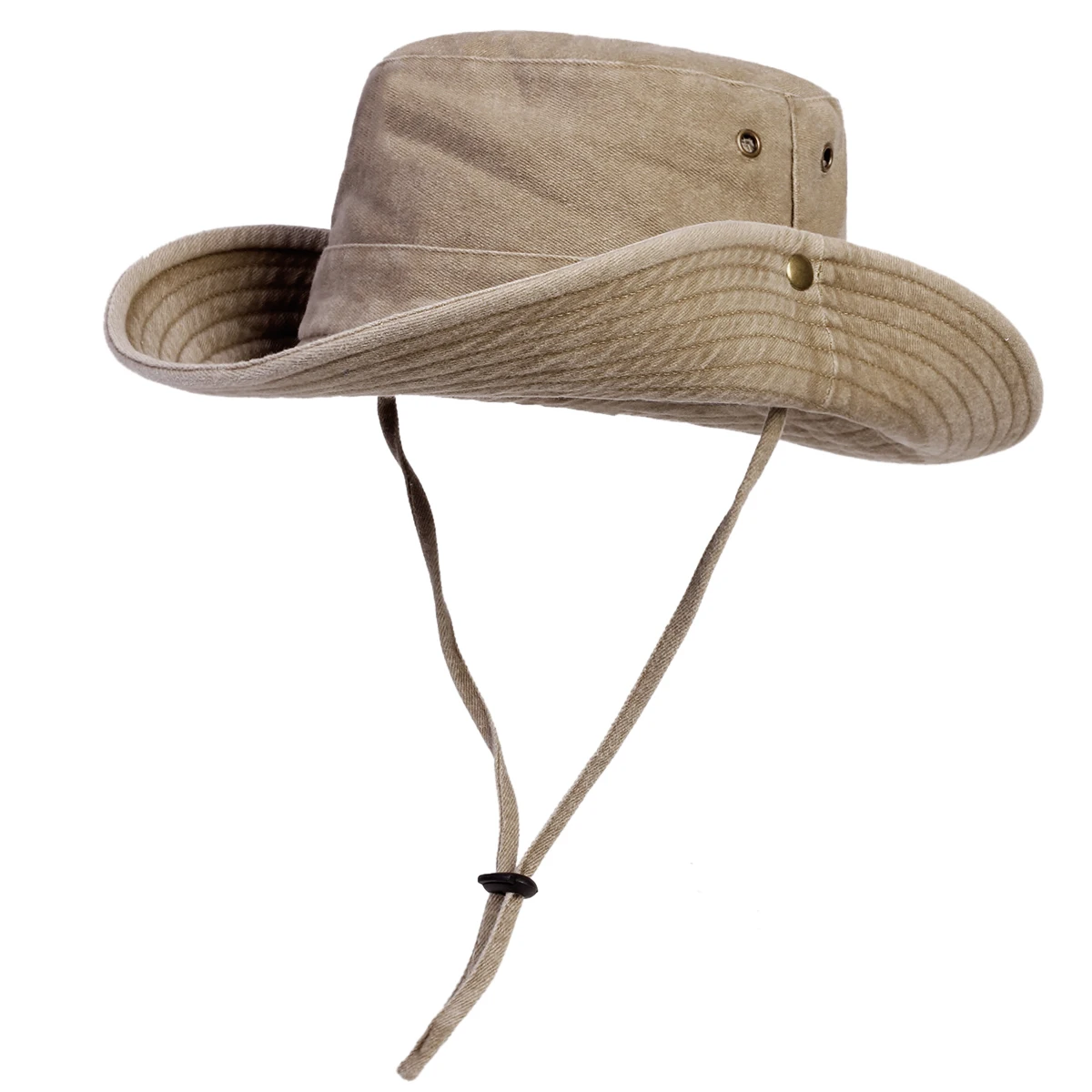 Men Big Eaved Washed Bucket Hats Fishermen Caps Outdoor Casual Cap Men Sunscreen Hat