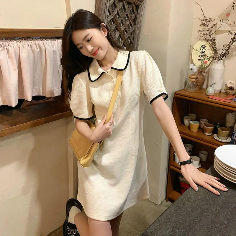 

Clothes Tshirts Woman Dress Fairy Mini Dresses For Women 2024 White Cute Shirt Kawaii Short Offer Stylish Cotton Harajuku