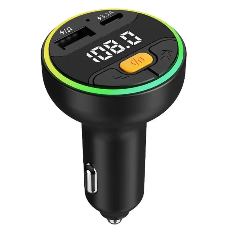 Reliable-Car FM Transmitter Bluetooth 5.3 Handsfree Wireless Car Kit USB Car Auto Radio Fm Modulator Mp3 Player Adapter