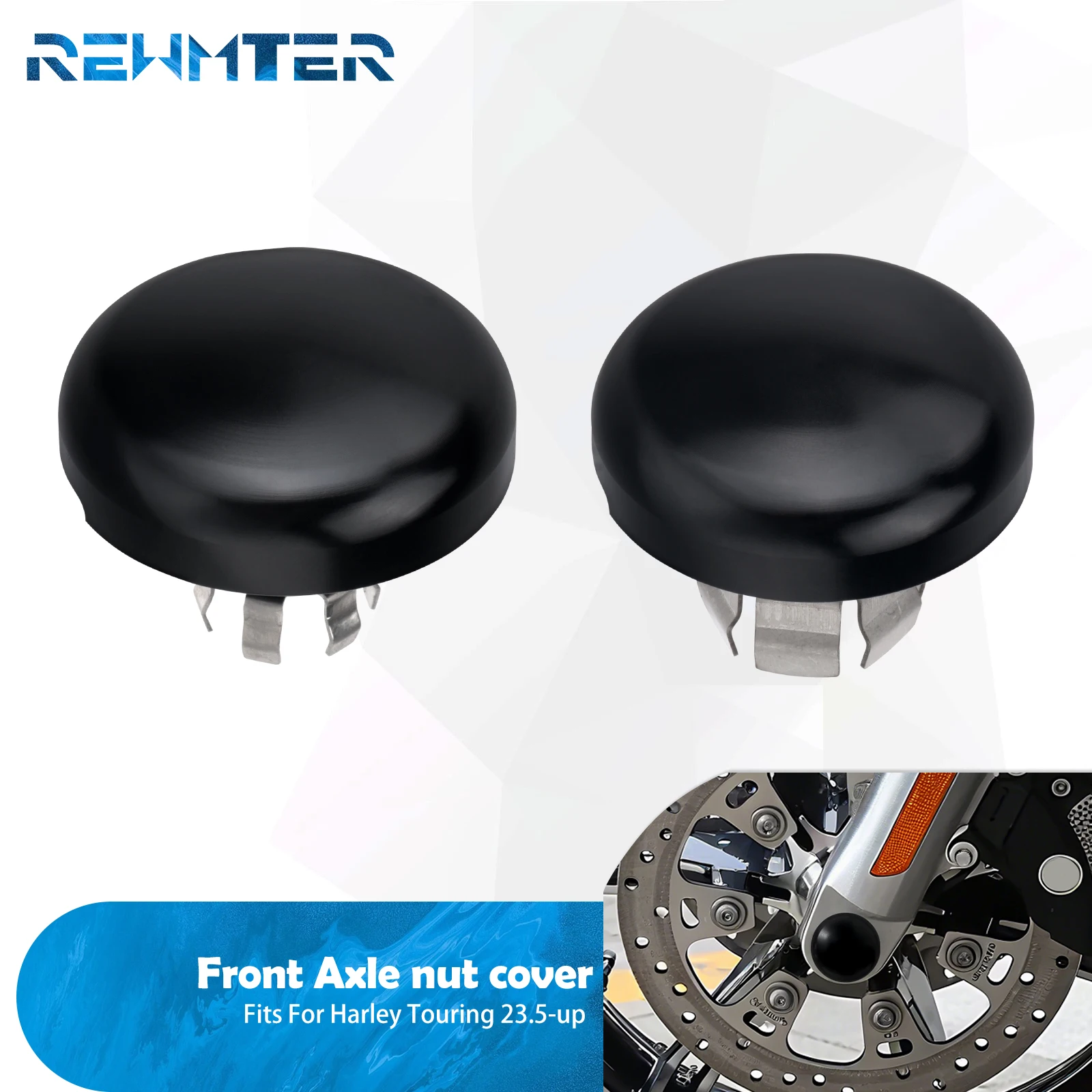 

Motorcycle Front Axle Nut Cover Cap Black Bolt Covers For Harley Touring Street Road Glide FLHXSE FLTRXSE 23-Up FLHX FLTRX 24-Up