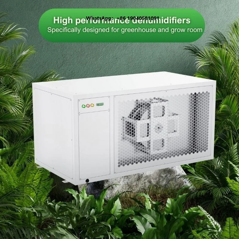 Digital Control Dehumidifier for Hydroponics, Greenhouses, and Indoor Growing, Auto Drain and Smart Features