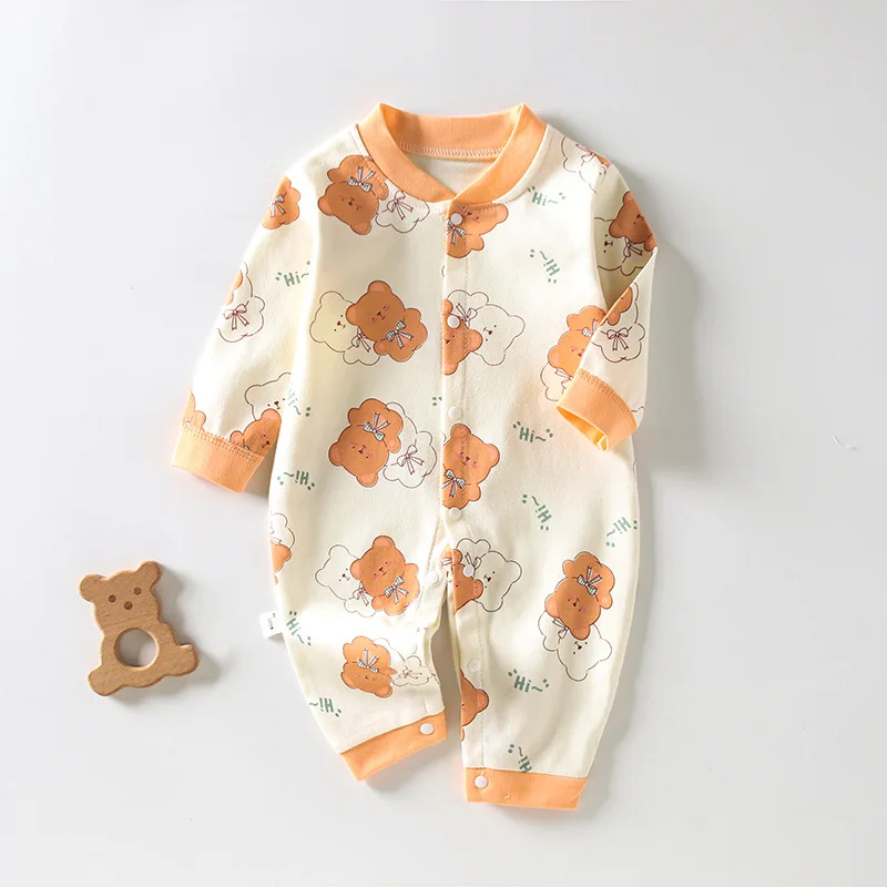 Mickey Printed Newborn Baby Clothes Cotton Comfort Infant Jumpsuit Baby Long-sleeved Climbing Suit Toddler Cartoon Rompers