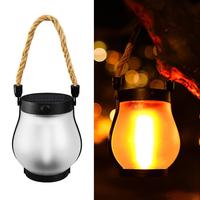 Solar Flame Light Garden Lantern Rechargeable LED Light Waterproof Camping Lamp Waterproof Hanging Decoration Fast Charging