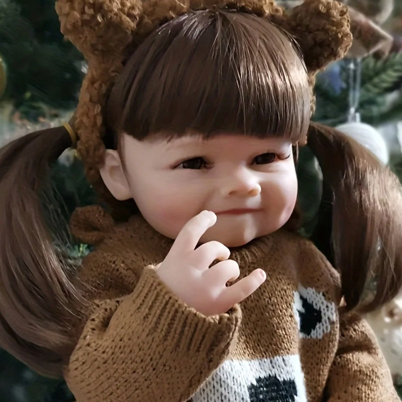 BZDOLL 22 Zoll Reborn Baby Ganzkörper Weichvinyl Lebensechte Stehende Prinzessin Mädchenpuppe Kleinkind 55cm Neugeborenes Bebe Kindergeburtstagsgeschenk