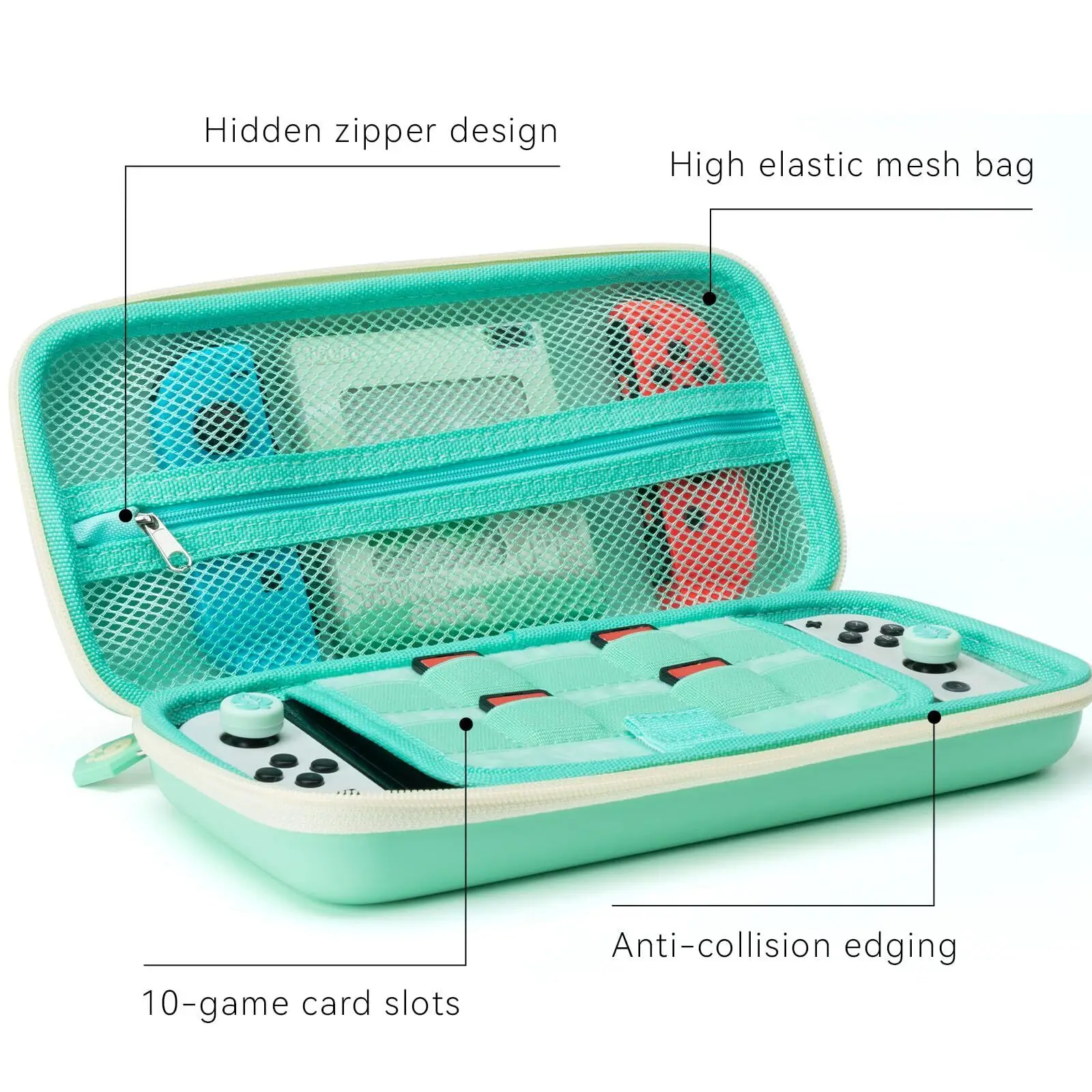 GeekShare Túi Cho Máy Nintendo Switch OLED Hình Động Lá Vượt Qua Du Lịch Cứng Dành Cho Máy Nintendo Switch Phụ Kiện