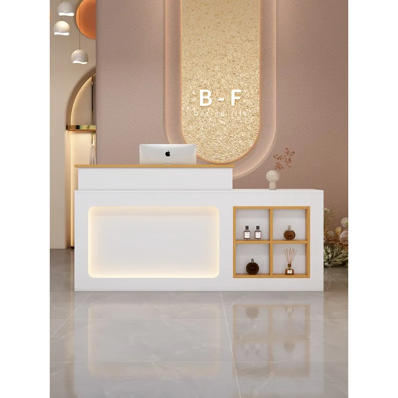 Checkout page Clothing store Simple modern beauty salon Bar women's clothing store Small counter Yoga studio Reception desk