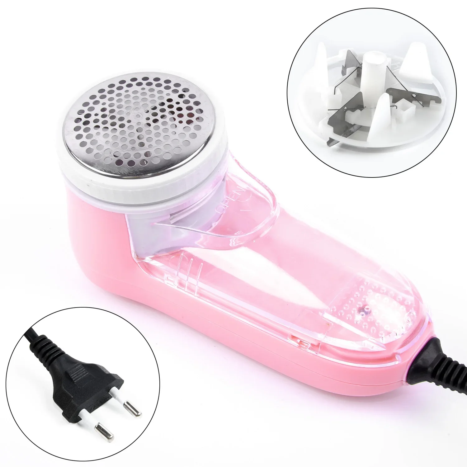 1pc Fabric Shaver Blade Brush Kit  EU Type Portable Trimmer Clothes Lint Pill Fluff Remover Fabrics Sweater Shaver