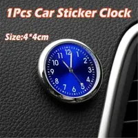 1Pc Mini Car Clock Decoration Electronic Meter Timepiece Auto Interior Ornament  Automobiles Sticker Watch