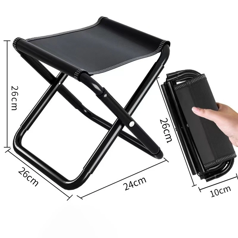 Outdoor Portable Folding Chair Combat Ready Bench Fishing Small Stool Travel Camping Maza Ultralight Queue Subway