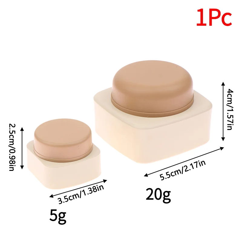 5/20g Empty Plastic Nail Art Cosmetic Square Containers Jar Face Cream Pot Nail Gel Powder Box Makeup Lotion Tool Packaging.