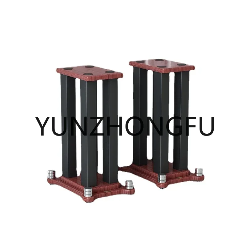 Speaker tripod, audio bracket, bookshelf, desktop tray, satellite box, metal and wood surrounding floor rack