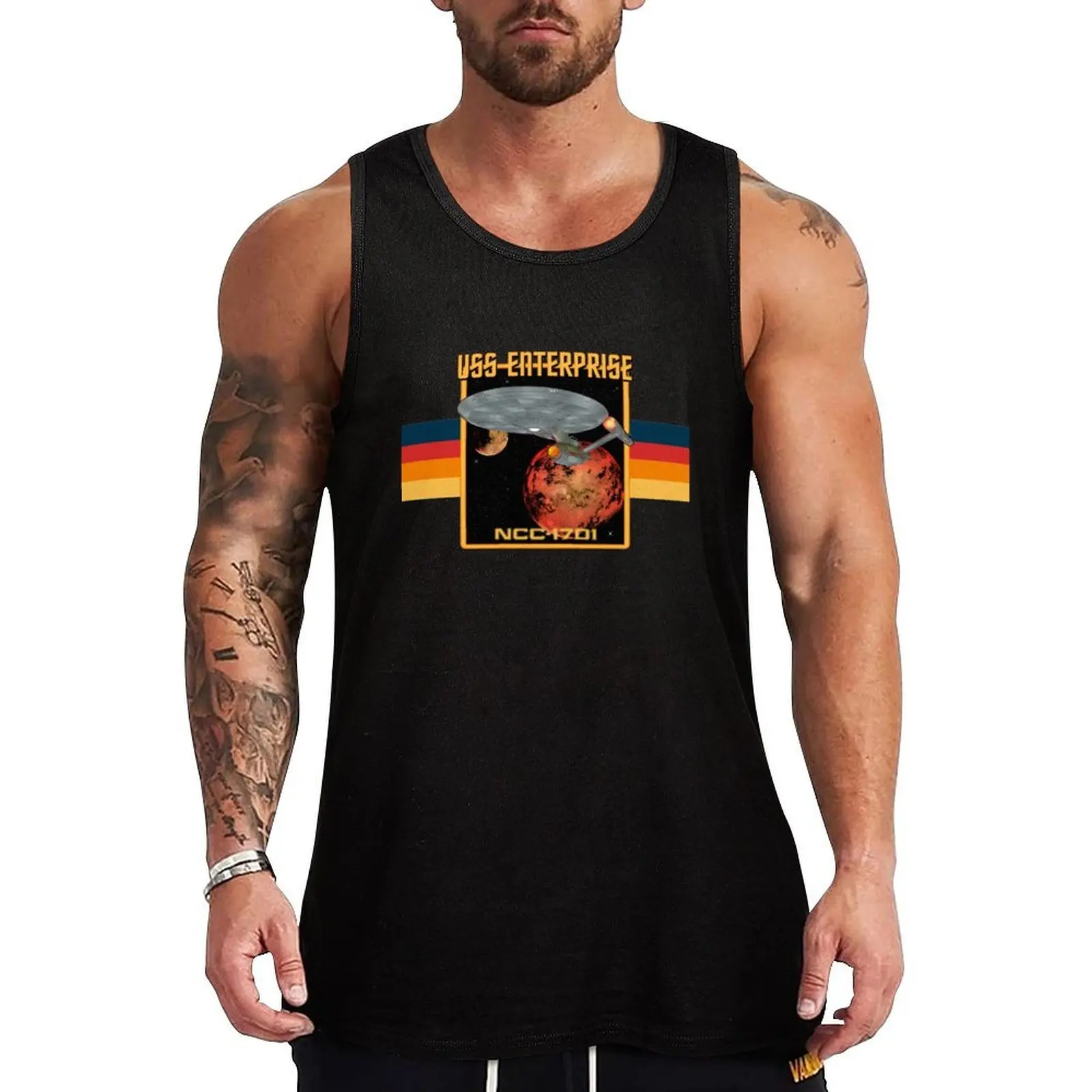 USS Enterprise NCC-1701 Tank Top Beach Casual Tank Top Sleeveless Loose Fit Vacation