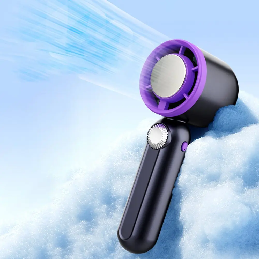 

For Cooling During Workouts 4000mAh Battery Capacity Handheld Fan Compact Electric Cooling Device High Speed Fan