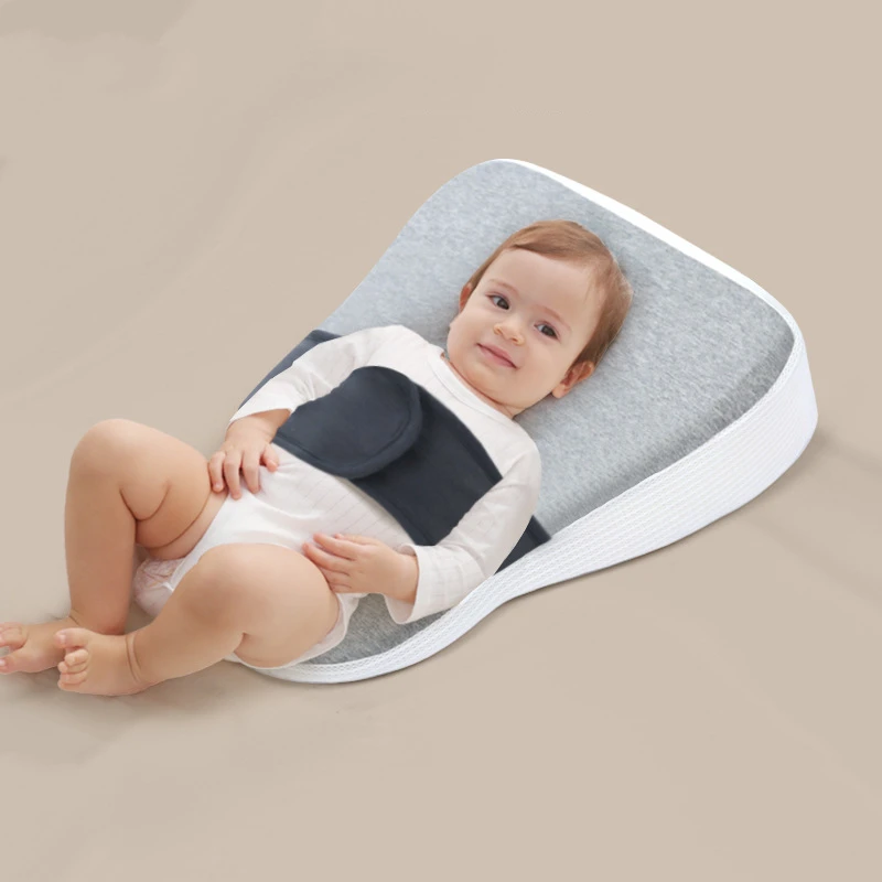 Newborn Baby Simple Slope Pillow Comfortable and Breathable Baby Pure Cotton Anti Spitting Milk Pillow Soft Slope Pillow