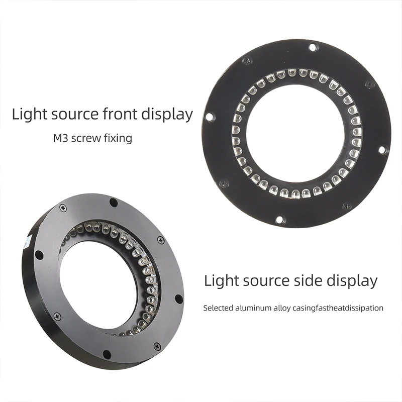 Visión de máquina 0 °   Anillo de luz: ideal para una iluminación uniforme de inspección de productos de larga y corta distancia para una detección clara