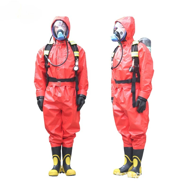 ملابس كيميائية مقاومة للأحماض والقلويات الخفيفة، مقاومة تآكل الأمونيا في حالات الطوارئ شبه مغلقة #1