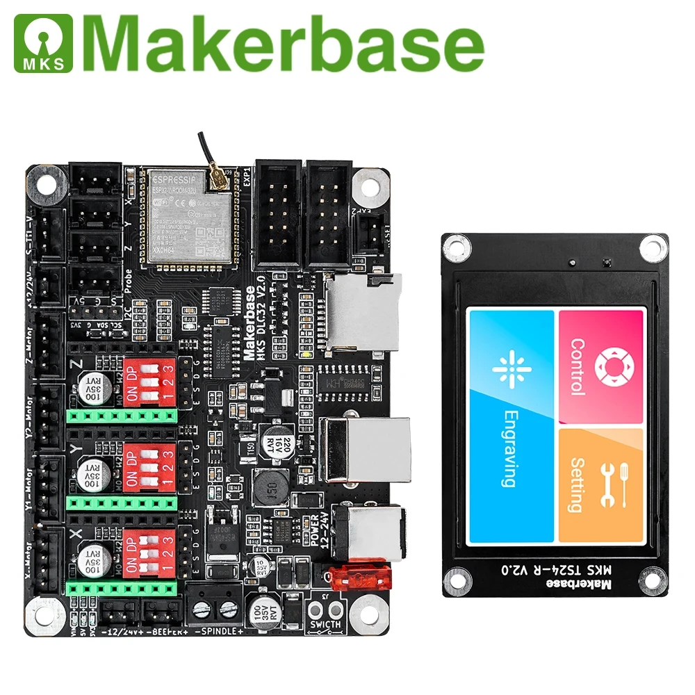 Imagem -03 - Makerbase Mks Dlc32 Grbl Controlador Funciona para Laser e Cnc com Esp32 Wifi e Ts35 24 Tela de Toque para Máquina de Gravação a Laser