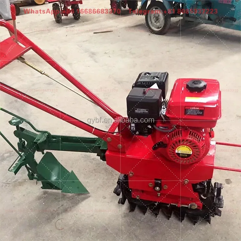 High quality power tiller price g-asoline engine power tiller d-iesel push chain crawler tiller